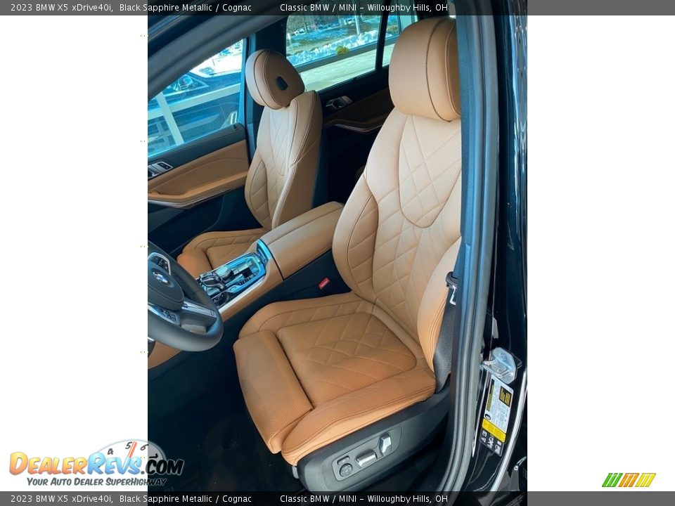 2023 BMW X5 xDrive40i Black Sapphire Metallic / Cognac Photo #4
