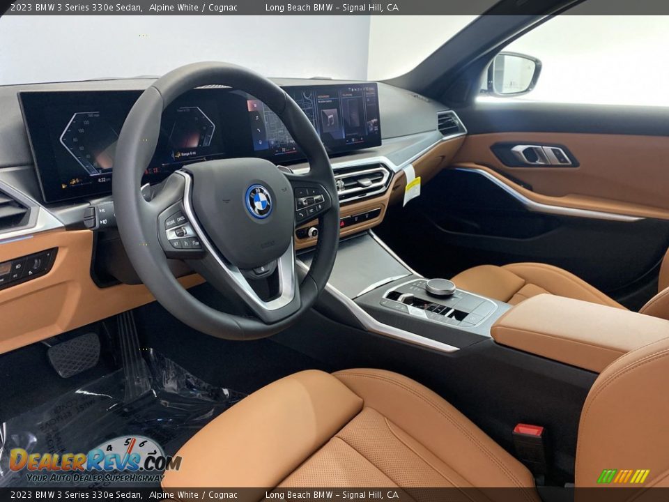 2023 BMW 3 Series 330e Sedan Alpine White / Cognac Photo #12