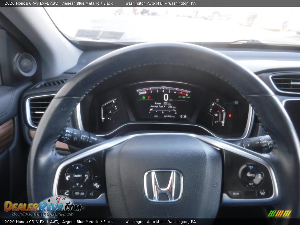 2020 Honda CR-V EX-L AWD Aegean Blue Metallic / Black Photo #25