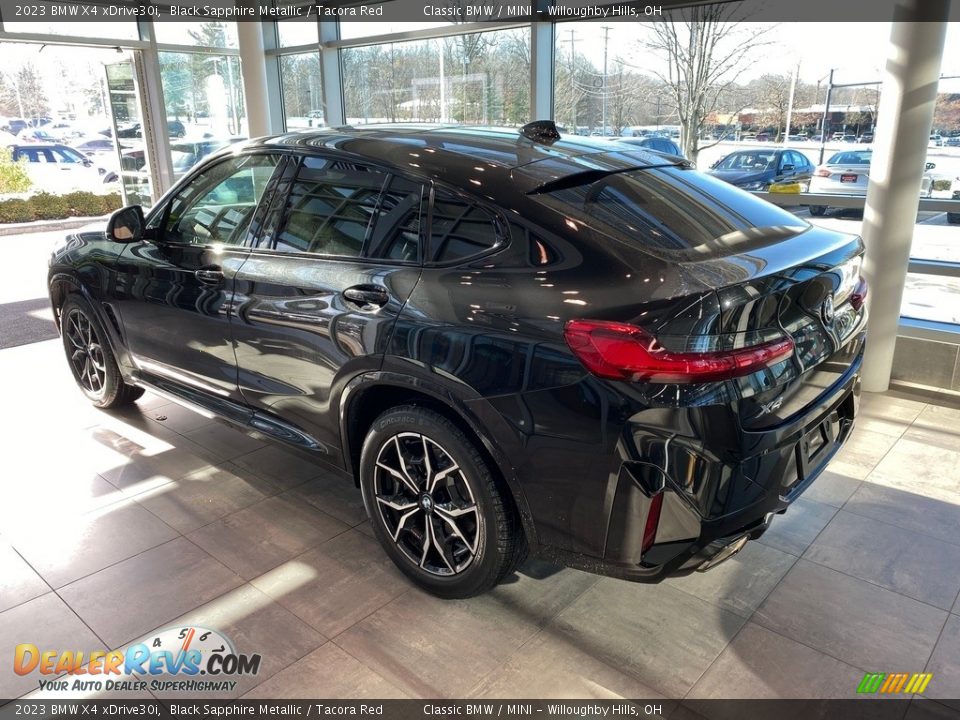 2023 BMW X4 xDrive30i Black Sapphire Metallic / Tacora Red Photo #2