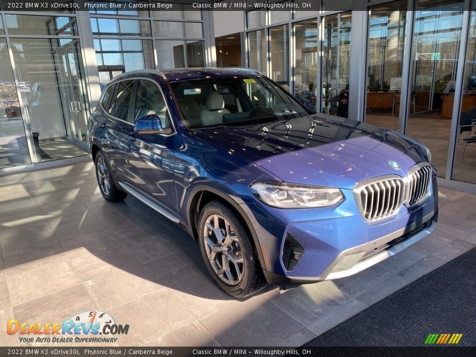 2022 BMW X3 xDrive30i Phytonic Blue / Canberra Beige Photo #1