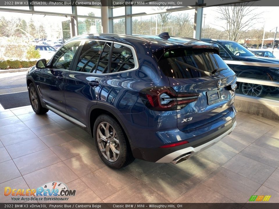 2022 BMW X3 xDrive30i Phytonic Blue / Canberra Beige Photo #2