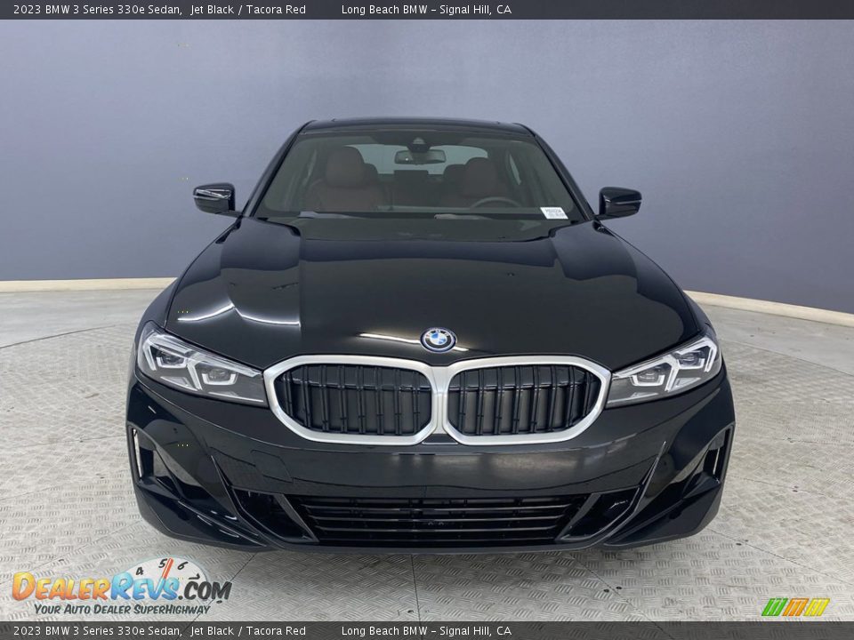 2023 BMW 3 Series 330e Sedan Jet Black / Tacora Red Photo #2