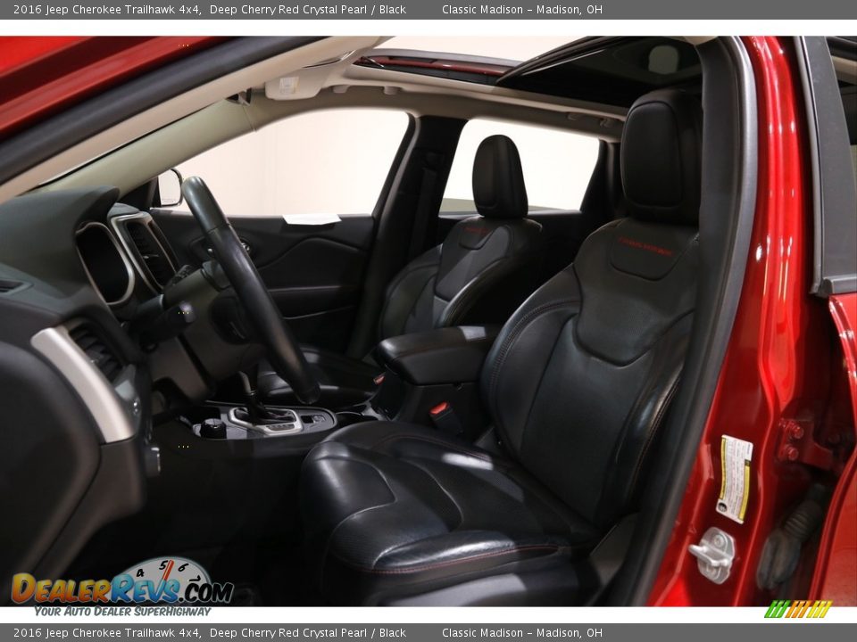 2016 Jeep Cherokee Trailhawk 4x4 Deep Cherry Red Crystal Pearl / Black Photo #5