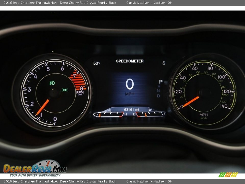 2016 Jeep Cherokee Trailhawk 4x4 Deep Cherry Red Crystal Pearl / Black Photo #8