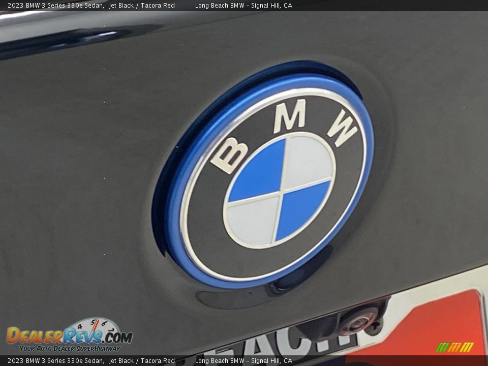 2023 BMW 3 Series 330e Sedan Jet Black / Tacora Red Photo #7