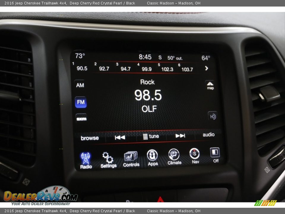 2016 Jeep Cherokee Trailhawk 4x4 Deep Cherry Red Crystal Pearl / Black Photo #10