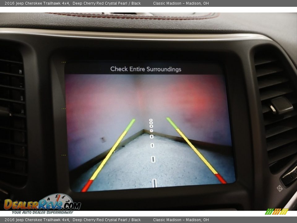 2016 Jeep Cherokee Trailhawk 4x4 Deep Cherry Red Crystal Pearl / Black Photo #14