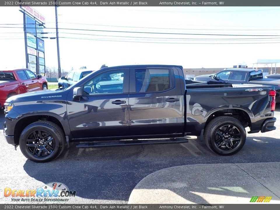 2022 Chevrolet Silverado 1500 Custom Crew Cab 4x4 Dark Ash Metallic / Jet Black Photo #7
