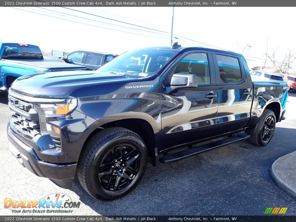 2022 Chevrolet Silverado 1500 Custom Crew Cab 4x4 Dark Ash Metallic / Jet Black Photo #8