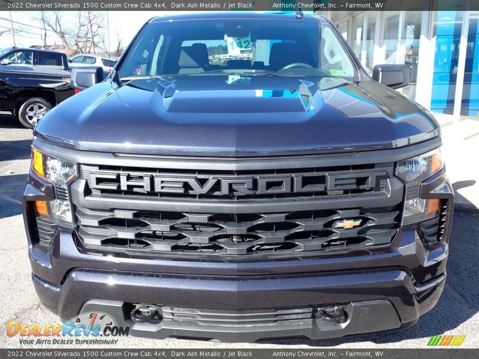 2022 Chevrolet Silverado 1500 Custom Crew Cab 4x4 Dark Ash Metallic / Jet Black Photo #9