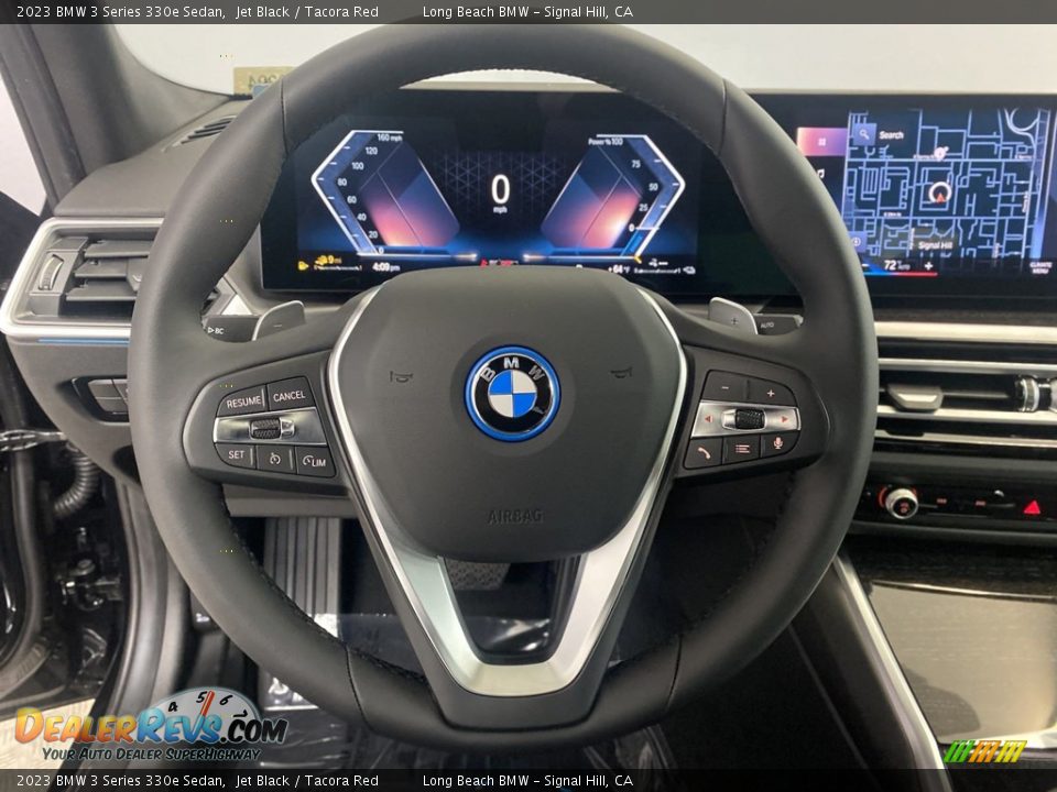 2023 BMW 3 Series 330e Sedan Jet Black / Tacora Red Photo #14