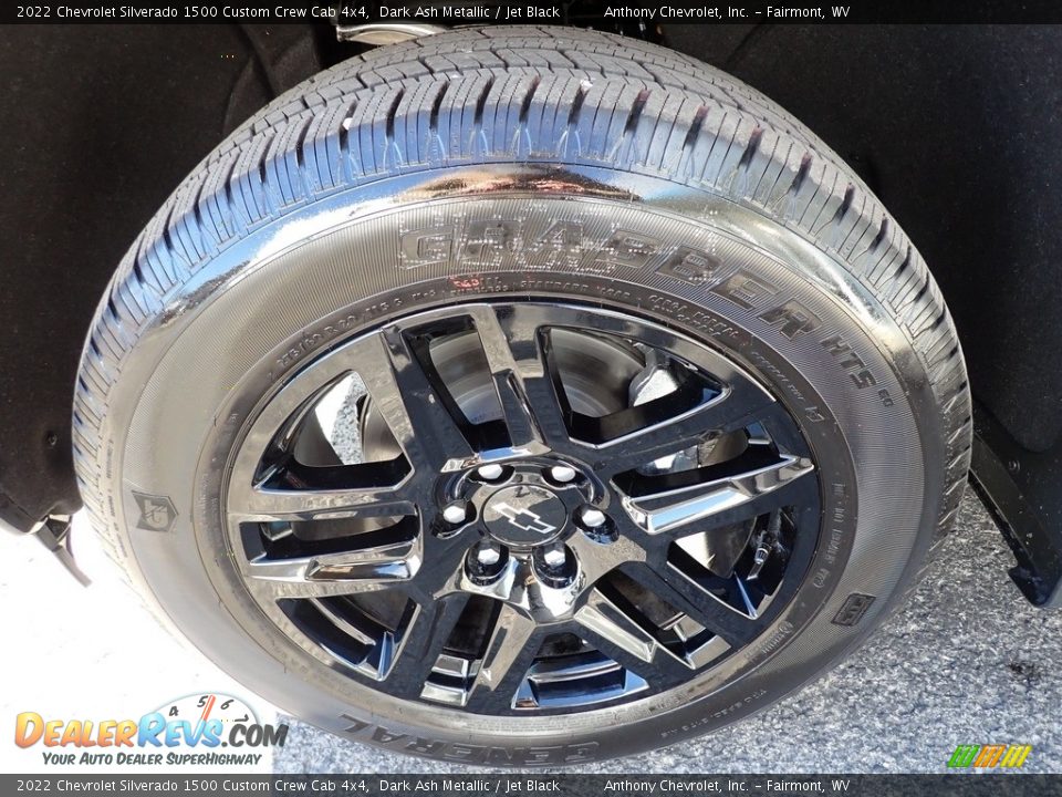 2022 Chevrolet Silverado 1500 Custom Crew Cab 4x4 Dark Ash Metallic / Jet Black Photo #10