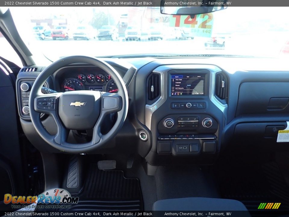 2022 Chevrolet Silverado 1500 Custom Crew Cab 4x4 Dark Ash Metallic / Jet Black Photo #13