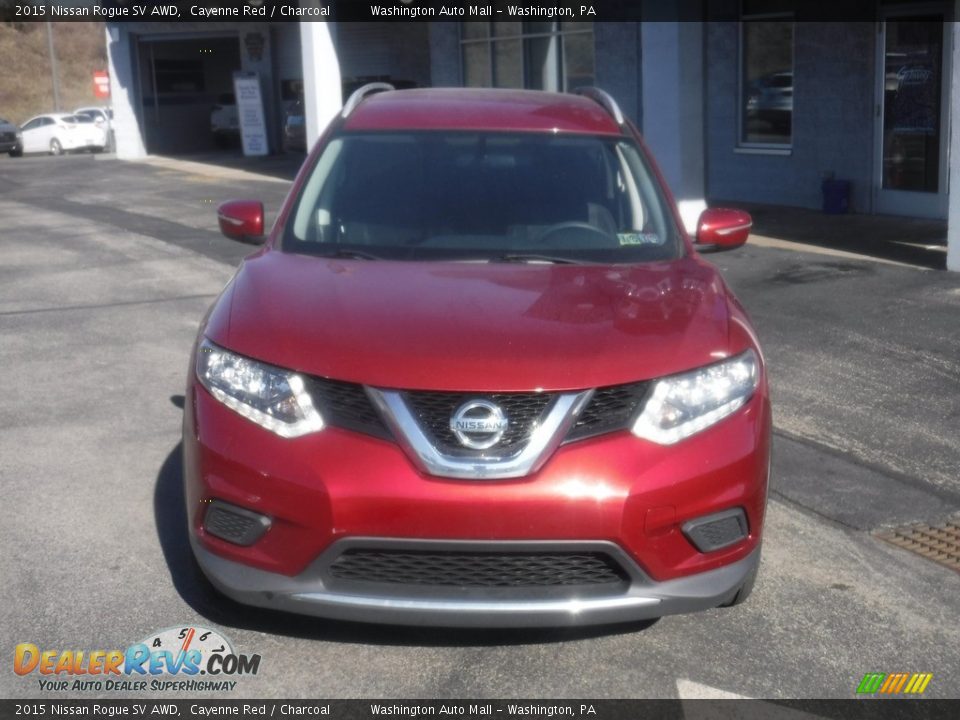 2015 Nissan Rogue SV AWD Cayenne Red / Charcoal Photo #4