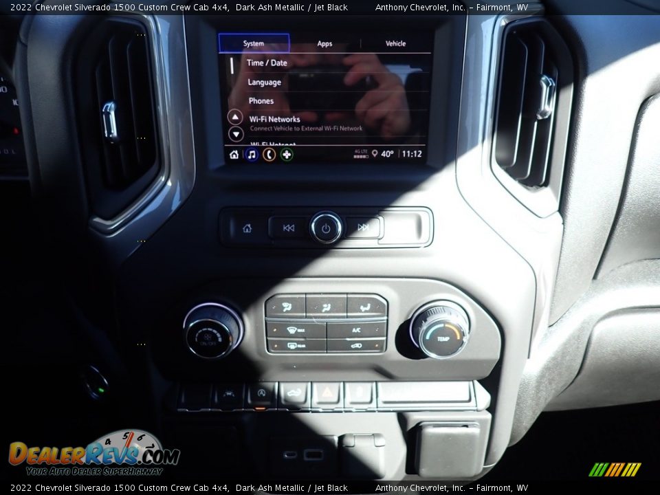 2022 Chevrolet Silverado 1500 Custom Crew Cab 4x4 Dark Ash Metallic / Jet Black Photo #20
