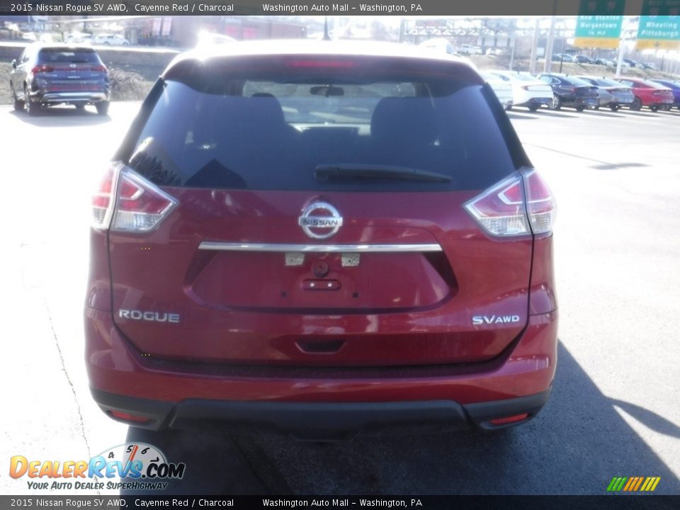 2015 Nissan Rogue SV AWD Cayenne Red / Charcoal Photo #7