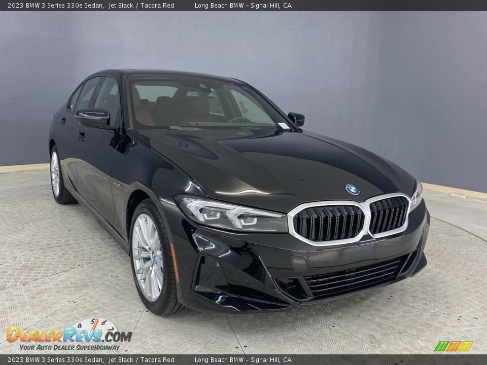 2023 BMW 3 Series 330e Sedan Jet Black / Tacora Red Photo #27