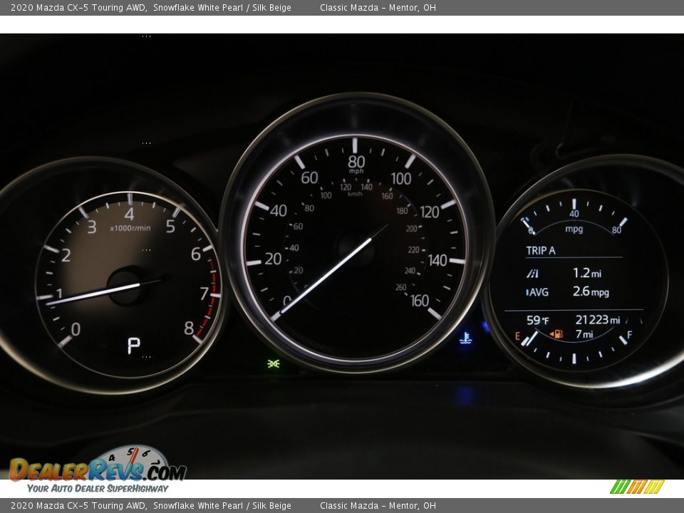 2020 Mazda CX-5 Touring AWD Snowflake White Pearl / Silk Beige Photo #8