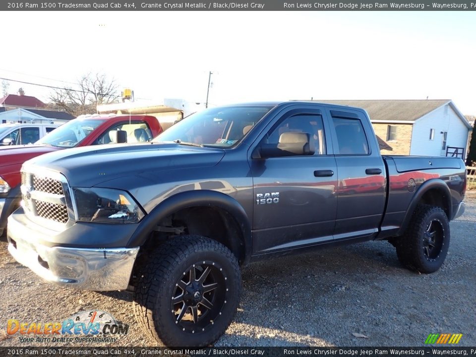 2016 Ram 1500 Tradesman Quad Cab 4x4 Granite Crystal Metallic / Black/Diesel Gray Photo #1