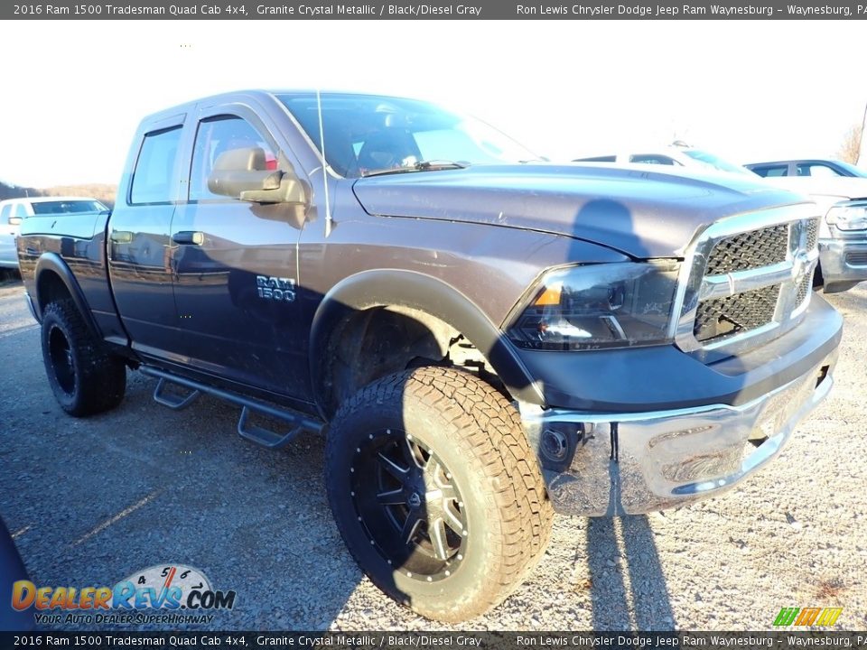 2016 Ram 1500 Tradesman Quad Cab 4x4 Granite Crystal Metallic / Black/Diesel Gray Photo #4