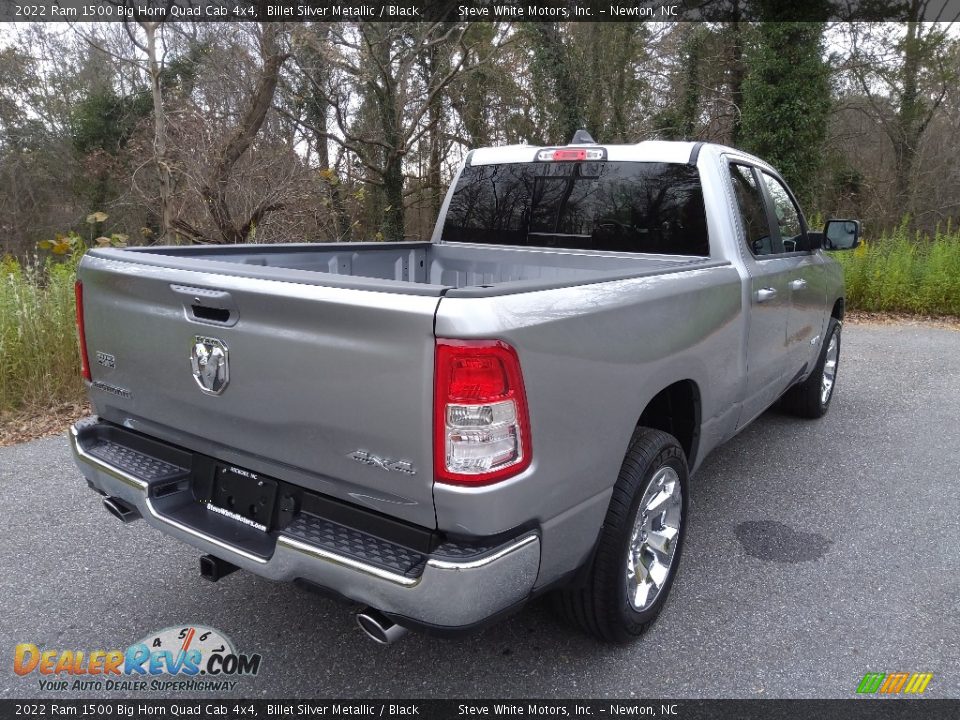 2022 Ram 1500 Big Horn Quad Cab 4x4 Billet Silver Metallic / Black Photo #6