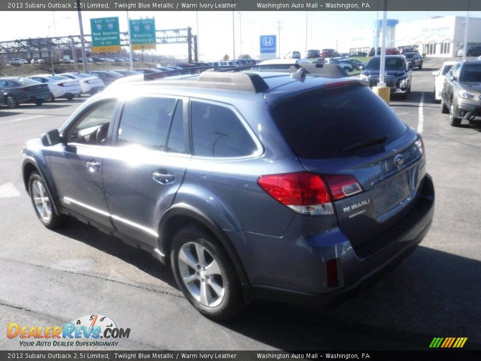 2013 Subaru Outback 2.5i Limited Twilight Blue Metallic / Warm Ivory Leather Photo #8