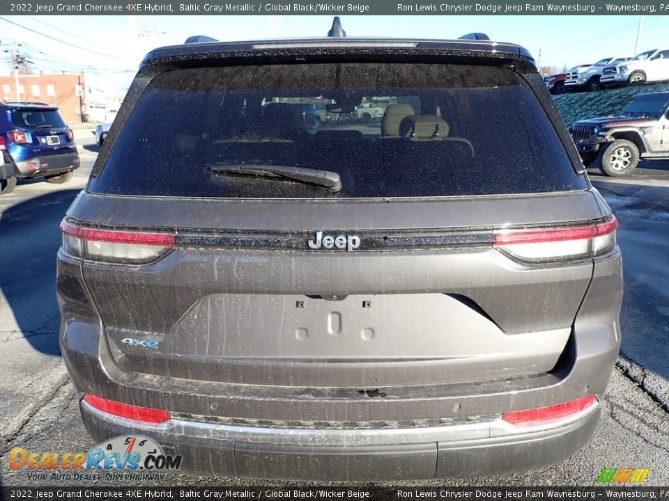 2022 Jeep Grand Cherokee 4XE Hybrid Baltic Gray Metallic / Global Black/Wicker Beige Photo #4