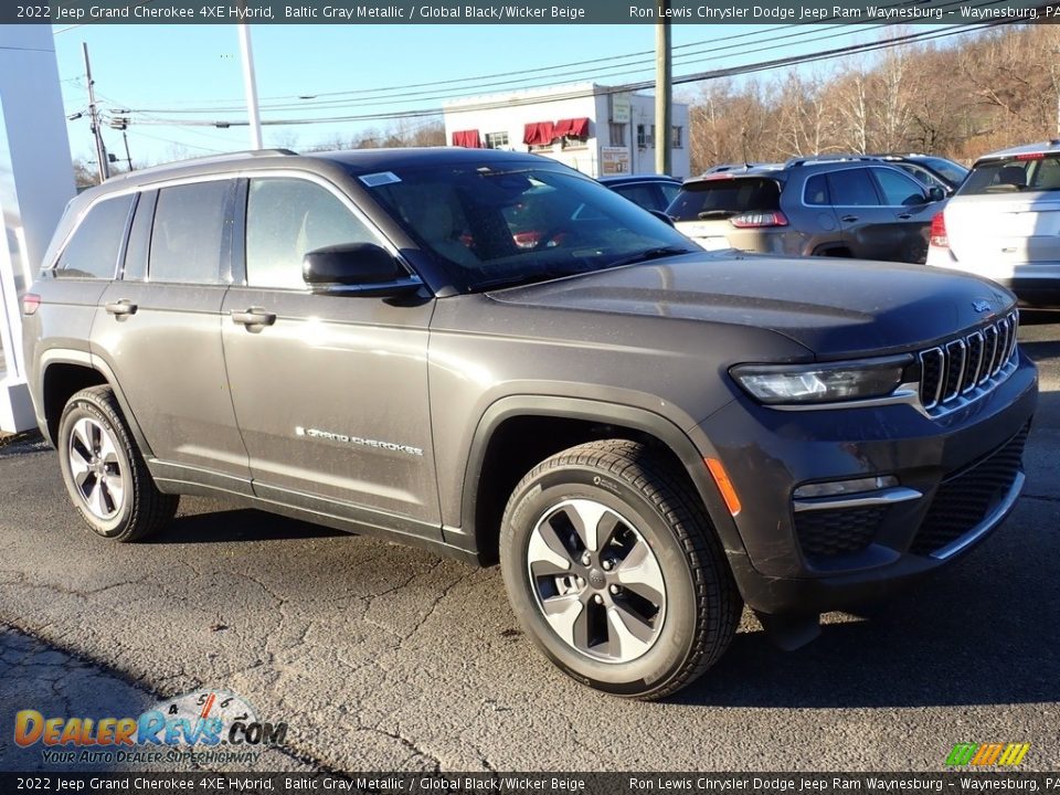 2022 Jeep Grand Cherokee 4XE Hybrid Baltic Gray Metallic / Global Black/Wicker Beige Photo #8