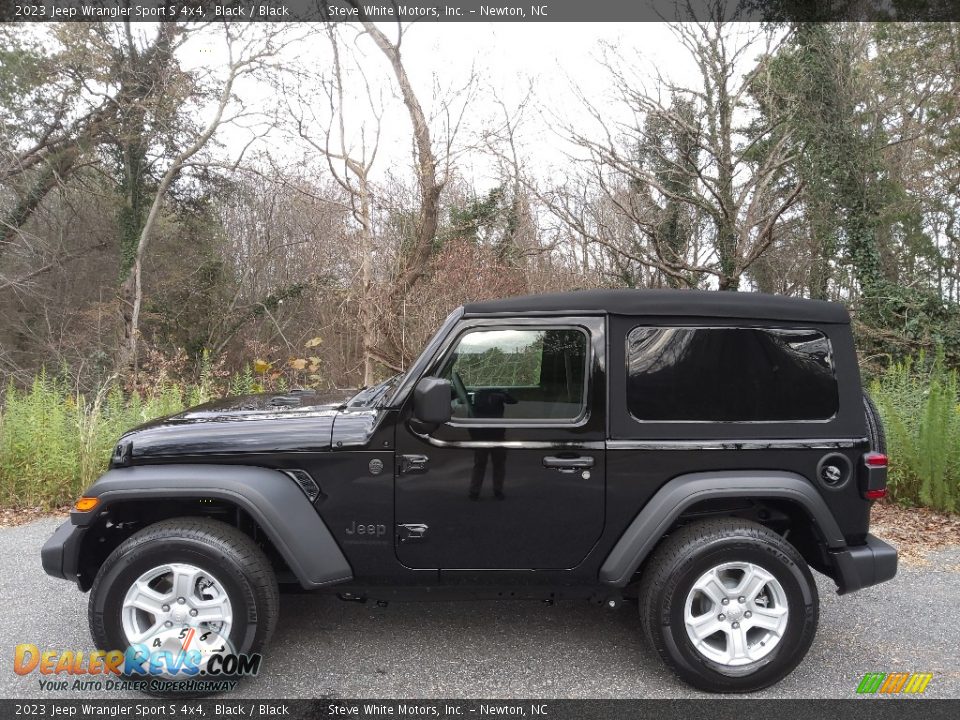 Black 2023 Jeep Wrangler Sport S 4x4 Photo #1