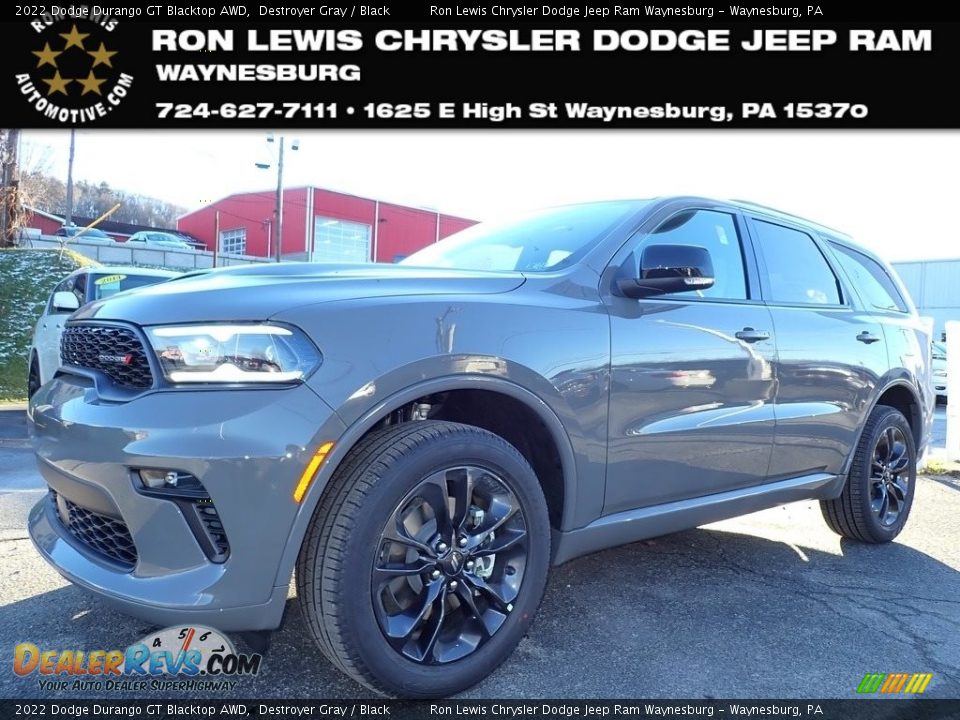 2022 Dodge Durango GT Blacktop AWD Destroyer Gray / Black Photo #1