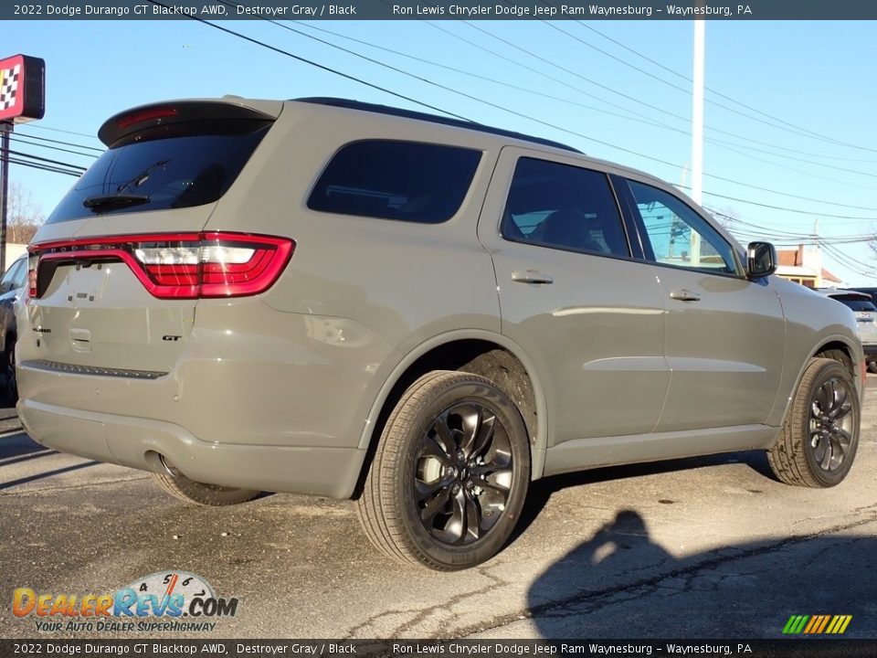 2022 Dodge Durango GT Blacktop AWD Destroyer Gray / Black Photo #6