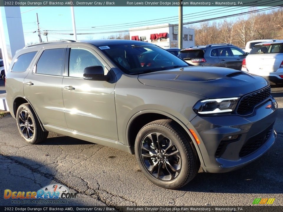 2022 Dodge Durango GT Blacktop AWD Destroyer Gray / Black Photo #8