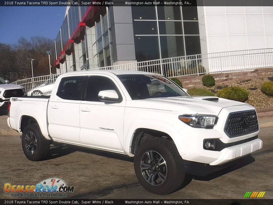 2018 Toyota Tacoma TRD Sport Double Cab Super White / Black Photo #1