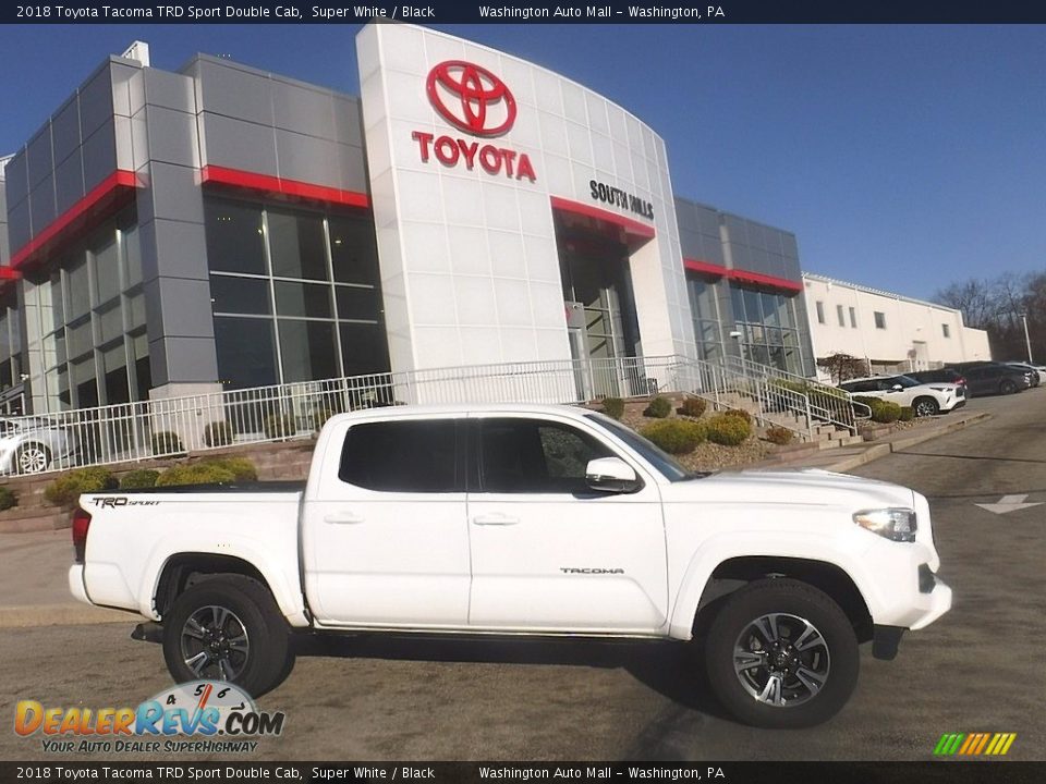 2018 Toyota Tacoma TRD Sport Double Cab Super White / Black Photo #2