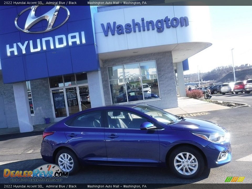 2022 Hyundai Accent SEL Admiral Blue / Black Photo #2