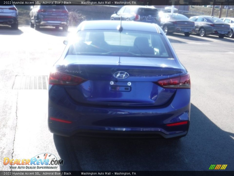 2022 Hyundai Accent SEL Admiral Blue / Black Photo #7