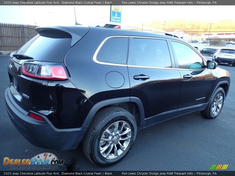 2020 Jeep Cherokee Latitude Plus 4x4 Diamond Black Crystal Pearl / Black Photo #8