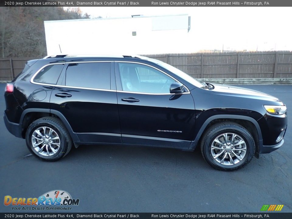 2020 Jeep Cherokee Latitude Plus 4x4 Diamond Black Crystal Pearl / Black Photo #9