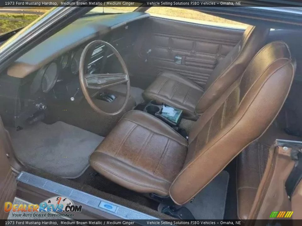 Medium Ginger Interior - 1973 Ford Mustang Hardtop Photo #4