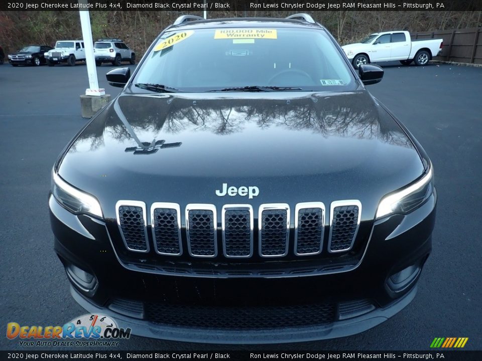 2020 Jeep Cherokee Latitude Plus 4x4 Diamond Black Crystal Pearl / Black Photo #11