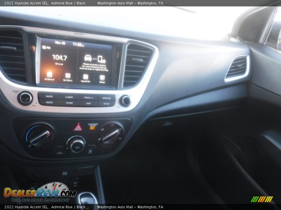 2022 Hyundai Accent SEL Admiral Blue / Black Photo #15