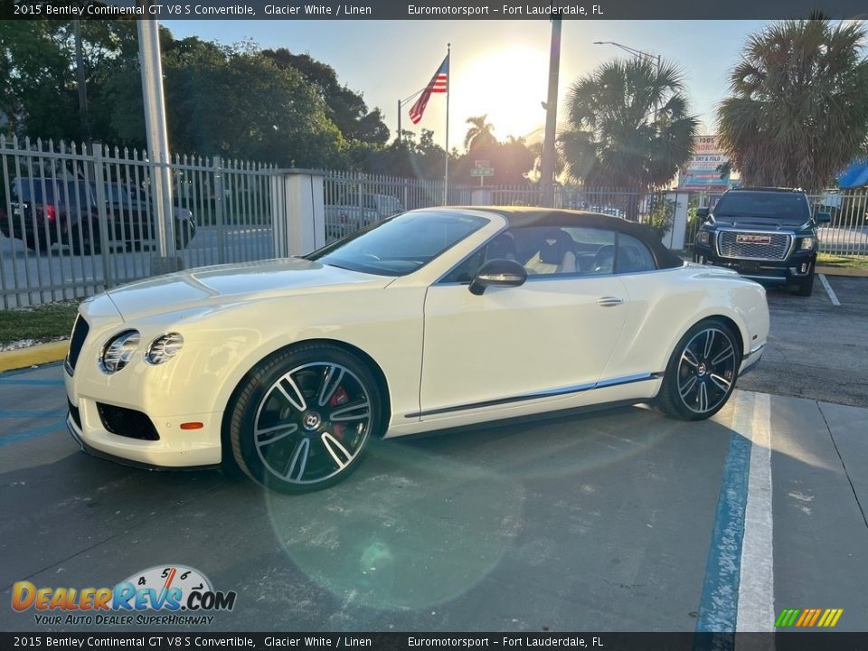 2015 Bentley Continental GT V8 S Convertible Glacier White / Linen Photo #8