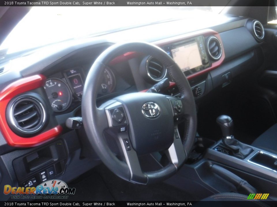 2018 Toyota Tacoma TRD Sport Double Cab Super White / Black Photo #23