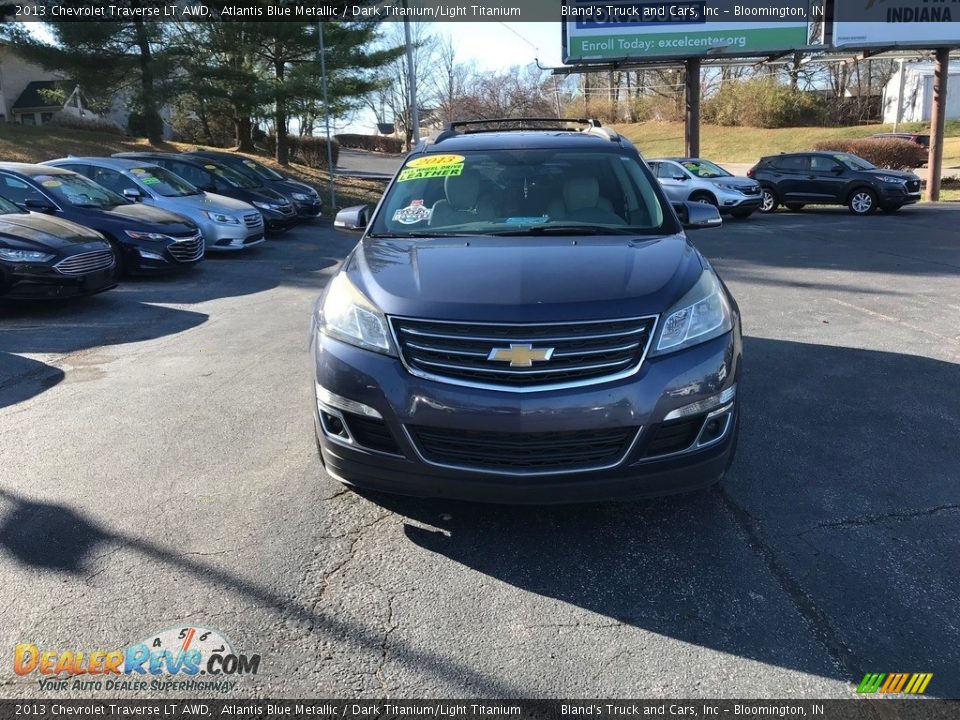 2013 Chevrolet Traverse LT AWD Atlantis Blue Metallic / Dark Titanium/Light Titanium Photo #3