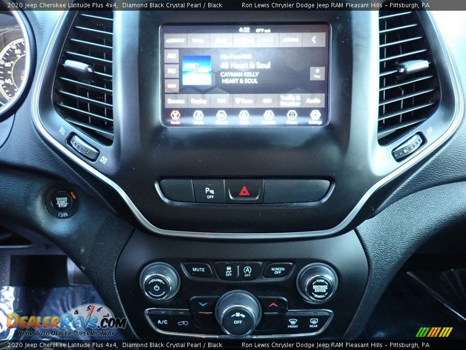 2020 Jeep Cherokee Latitude Plus 4x4 Diamond Black Crystal Pearl / Black Photo #21