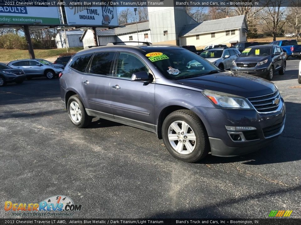 2013 Chevrolet Traverse LT AWD Atlantis Blue Metallic / Dark Titanium/Light Titanium Photo #4