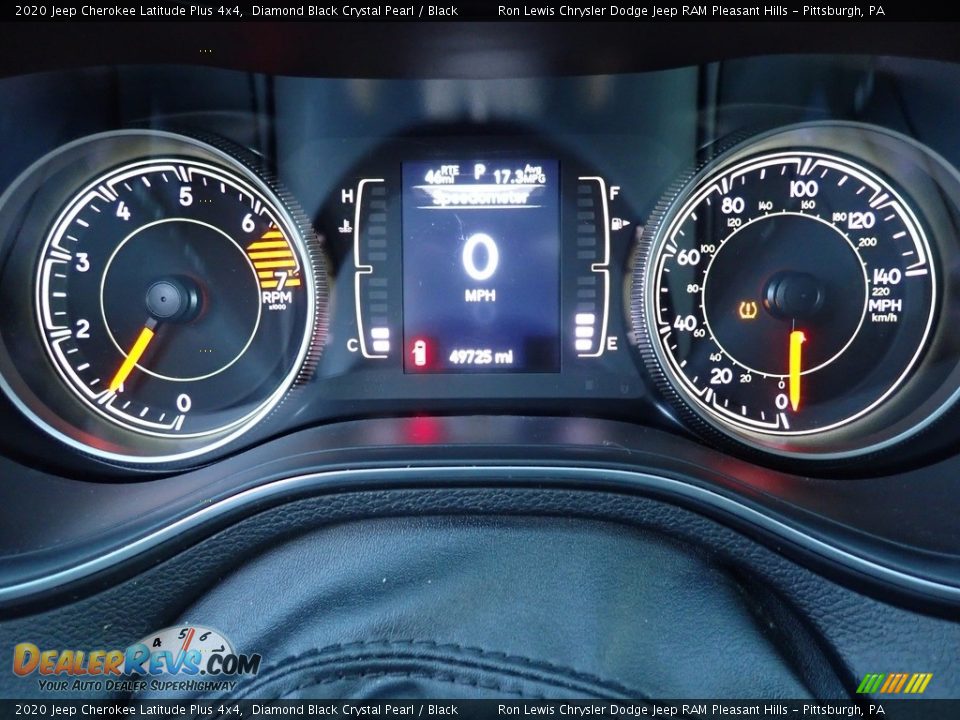 2020 Jeep Cherokee Latitude Plus 4x4 Diamond Black Crystal Pearl / Black Photo #22