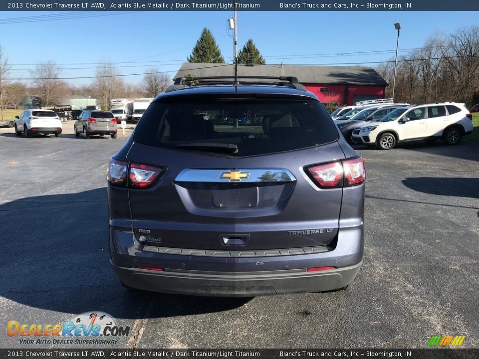 2013 Chevrolet Traverse LT AWD Atlantis Blue Metallic / Dark Titanium/Light Titanium Photo #7