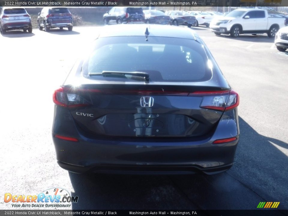 2022 Honda Civic LX Hatchback Meteorite Gray Metallic / Black Photo #8